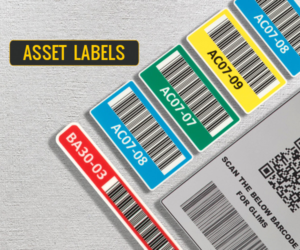 Asset tag with Qr code